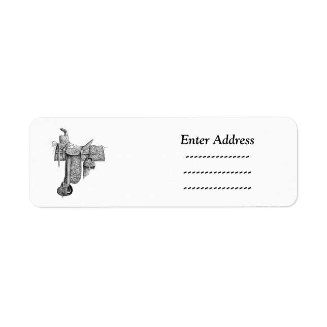 Seletor de cavalos Etiqueta de endereço personaliz (Frente)