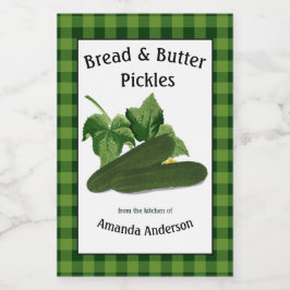 Seletor de Pão e Manteiga Xadrez V Etiqueta de Com