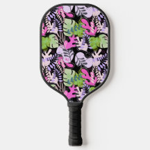 Seletor de Pickleball : Folhas de Abstrato (preto/