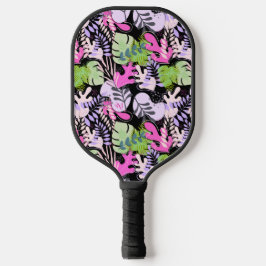 Seletor de Pickleball : Folhas de Abstrato (preto/