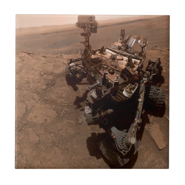 Selfie de Marte Curiosity Red Martian Paisagem (Frente)