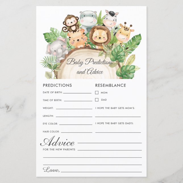 Selgle Greenery Bebês Predições e Chá de Aconselha (Frente)