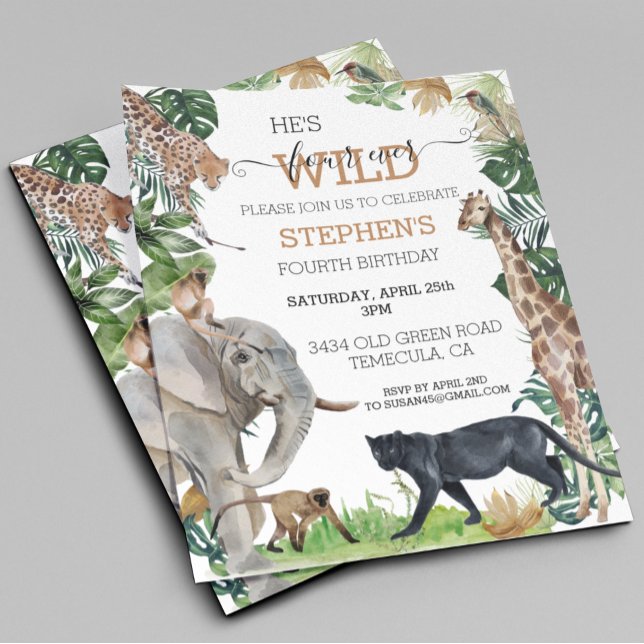 Selgle Safari Selvagem Quatro Pantera Negra Aniver (Criador carregado)