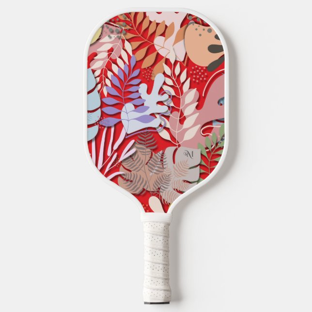 Selim-de-Pickleball : Folhas Orgânicas (vermelho/p (Front)