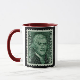 Selo Antigo de Thomas Jefferson em Caneca Colecion