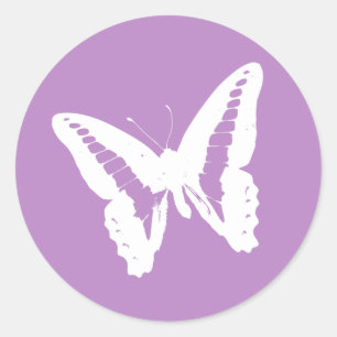 Selo da etiqueta do envelope da borboleta do Lilac