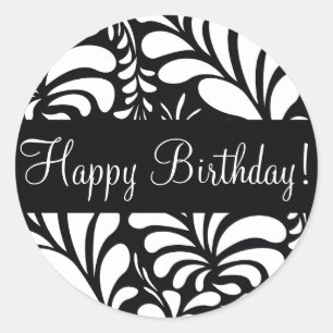 Selo da etiqueta do envelope da flora da samambaia