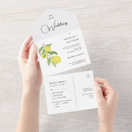Selo de Casamento de Limão de Verão e Envio