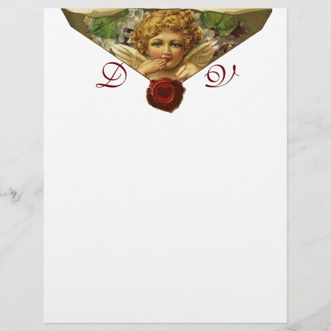 Selo de Cera ANGEL HEART Monograma Branco (Frente)
