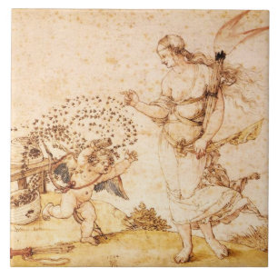Selo de cera marrom de abelha melífera / Cupido, o