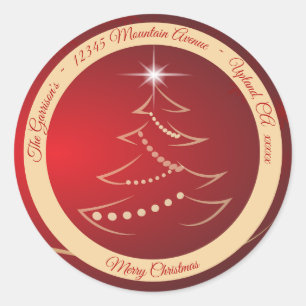 Selo de Etiqueta de Endereço de Devolução de Natal