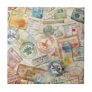 Selo de Passaporte Rústico Padrão de Viagem (6)