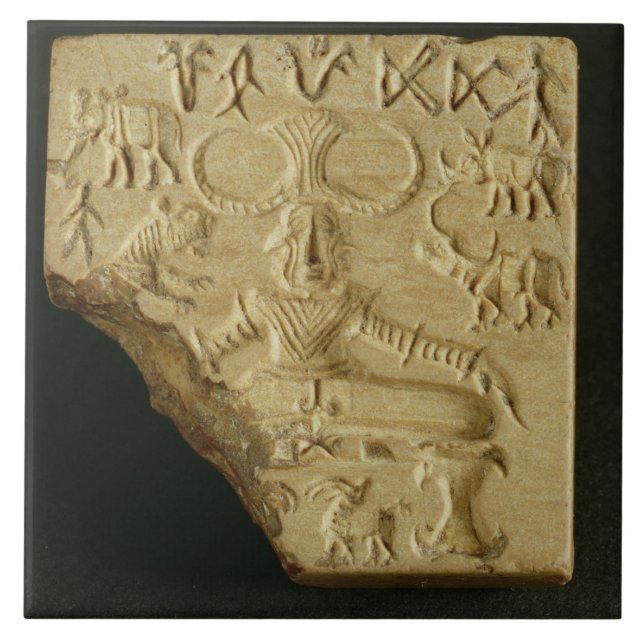 Selo de Pasupati da esteatite, Mohenjodaro, (Frente)