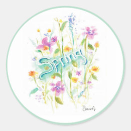 Selo do Adesivo da Flor Redonda