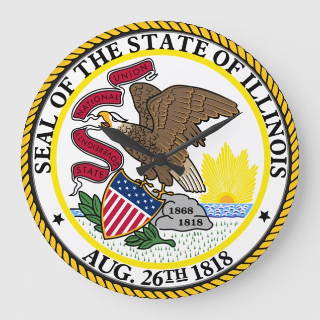 Selo do Relógio de Muro de Illinois (Frente)
