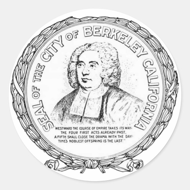 Selo dos adesivos redondos de Berkeley (Frente)