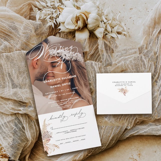 Selo Elegante e Enviar Boho | O Casamento De |    (Criador carregado)