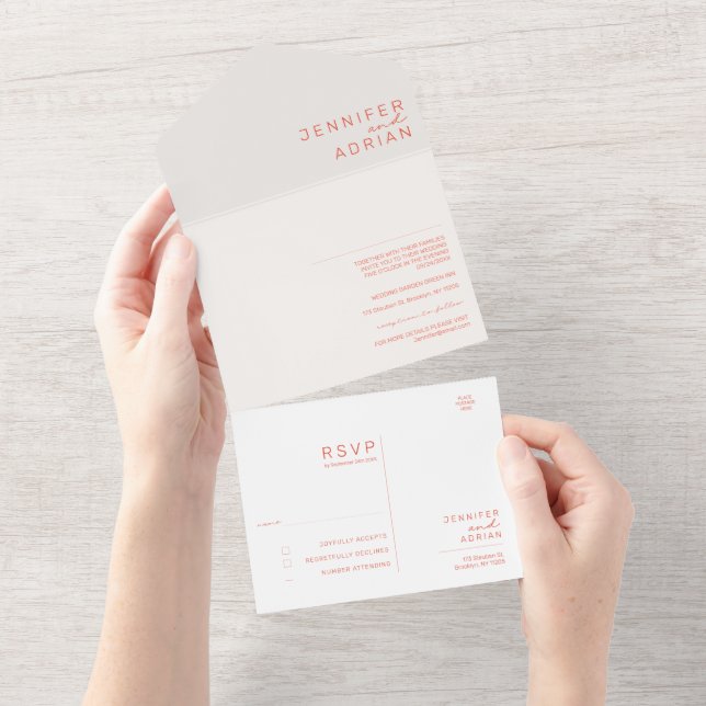 Selo Moderno Elegante Pastel Branco e Vermelho (Aba destacável)
