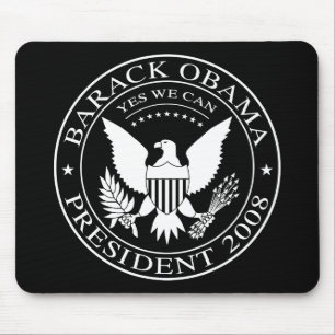 Selo presidencial de Barack Obama Mousepad 2008