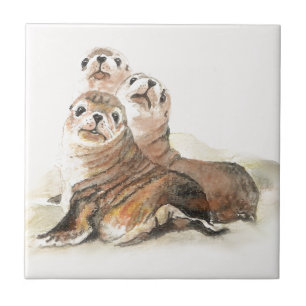 Selos De Aquarela Cócica Animais