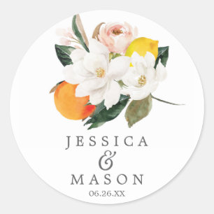 Selos De Envelope Magnolia Citrus - Adesivos Favor