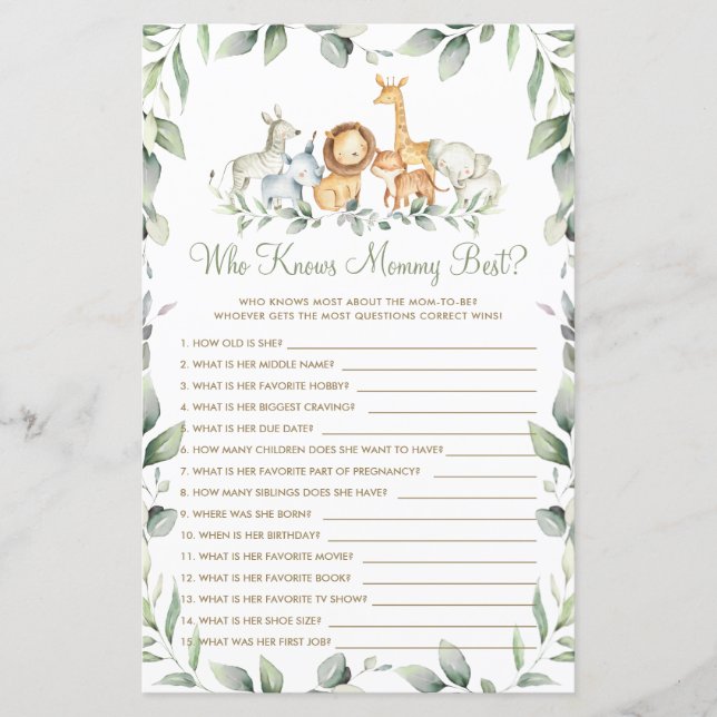 Selva Animal Greenerescente Que Conhece Melhor Jog (Frente)