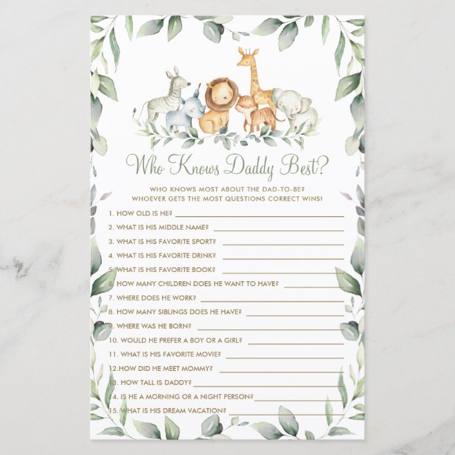 Selva Animal Greenerescente Que Conhece O Melhor J (Frente)