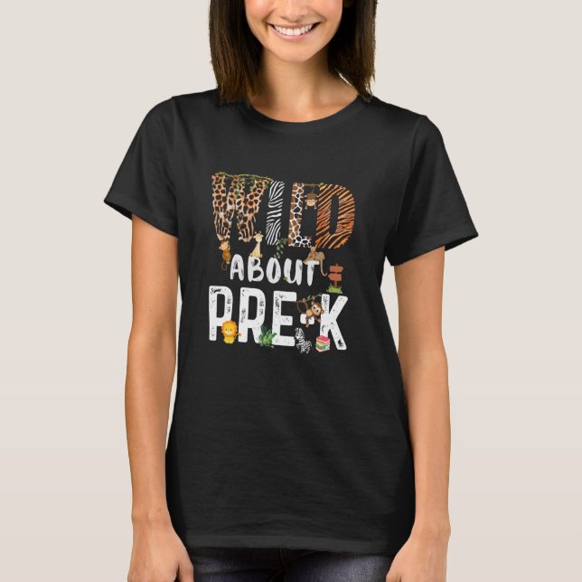 Selva Da Camisa Safari Pré-k De Volta À Escola (Frente)