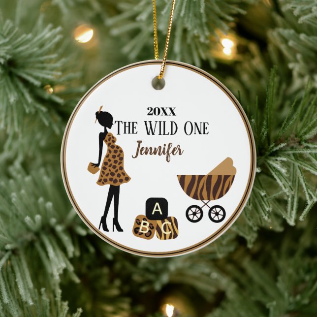 Selva de Ornamento Mãe Grávida Personalizada (Árvore)