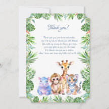 Selva Tropical Animais bebês Obrigado