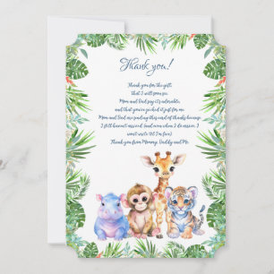 Selva Tropical Animais bebês Obrigado