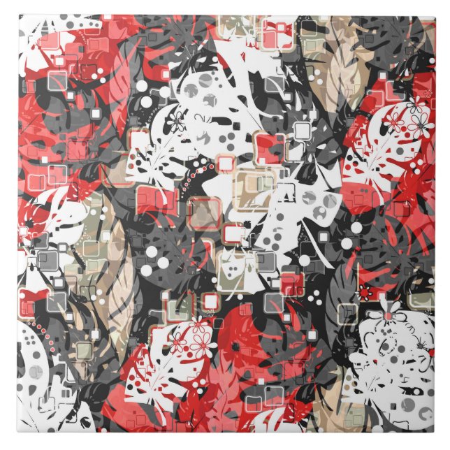 Selva tropical exótica folhas monstros bl (Frente)