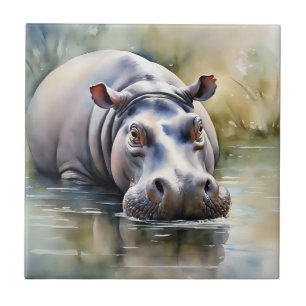 Selvagem Serenity Watercolor Hippo