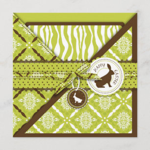 Selvagem sobre o quadrado do convite dos coelhos