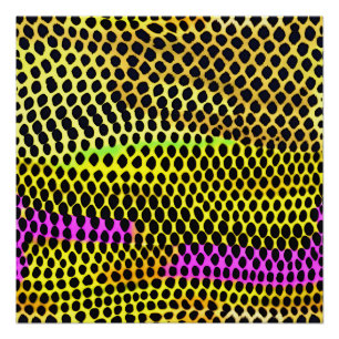 "Selvagem Vibrante" Abstrato Impressão