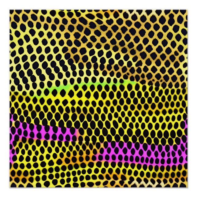 "Selvagem Vibrante" Abstrato Impressão (Frente)