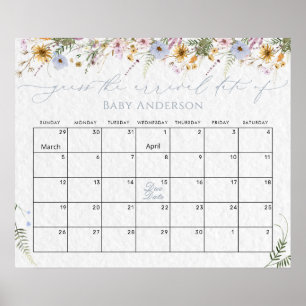 Selvagens Adivinham o Poster do calendário de data