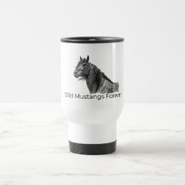 Selvagens Mustangs Para Sempre Caneca de viagem