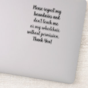 Sem adesivo de cadeira de rodas tocada limpo