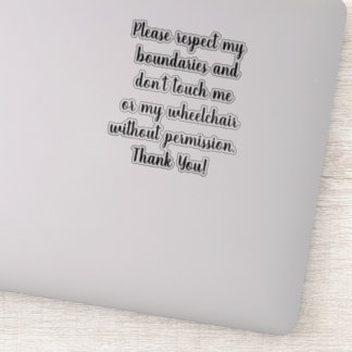 Sem adesivo de cadeira de rodas tocada limpo