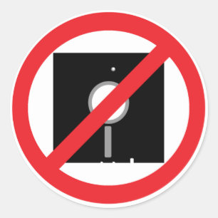 Sem adesivo de disquete