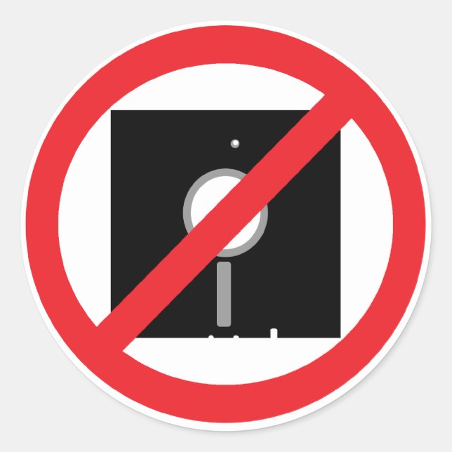 Sem adesivo de disquete (Frente)