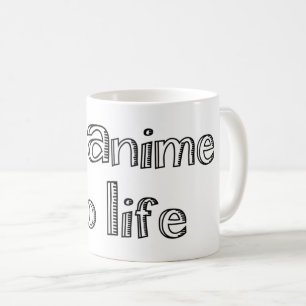 sem anime sem vida caneca de café