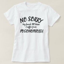 Sem beijos barba grande Pogonofobia - camisa preta