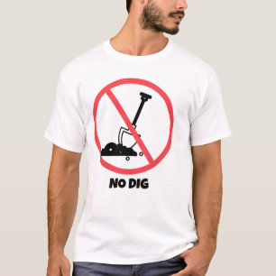 Sem camiseta de jardim de escavação