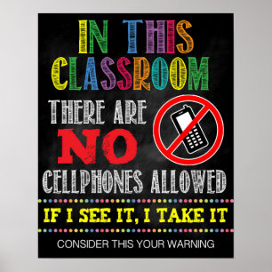 Sem Celulares Permitidos à Poster da Escola