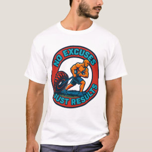 Sem desculpas, apenas resultados - camiseta de gin