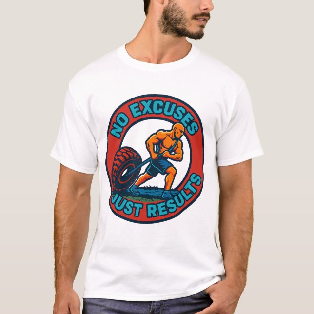 Sem desculpas, apenas resultados - camiseta de gin (Frente)