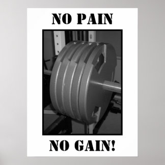 SEM DOR NENHUM GANHO! Poster de exercício de levan