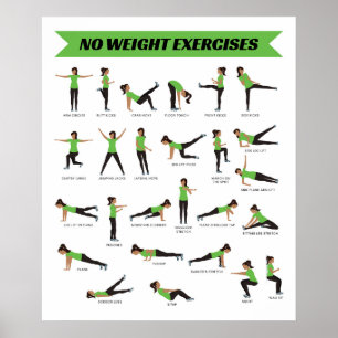 Sem exercício de peso Poster de Malhação - Verde